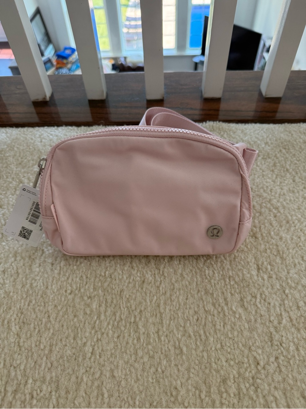 lululemon athletica Light Pink Cosmetic Pouch with Silver Logo